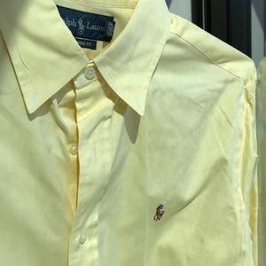 Long Sleeve Yellow Polo Ralph Lauren Shirt